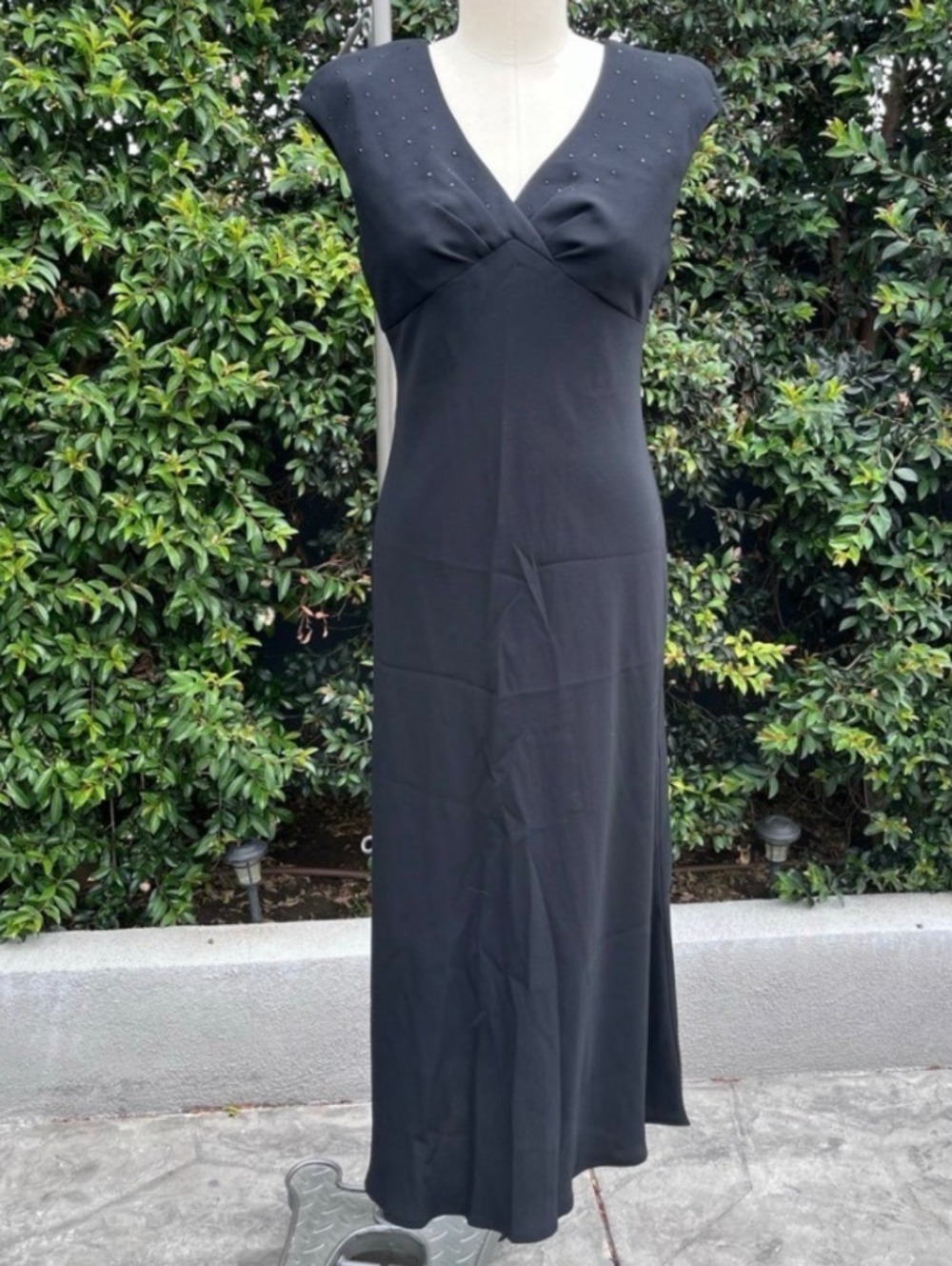 Vintage S.L. Fashions Evening Dress Fit Flare 1990s Y2K Black Women’s 8
